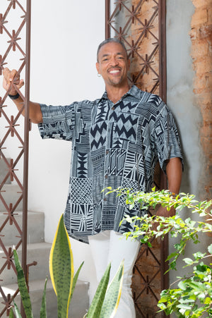 Camisa Masculina Atemporal Tecelagem Africana